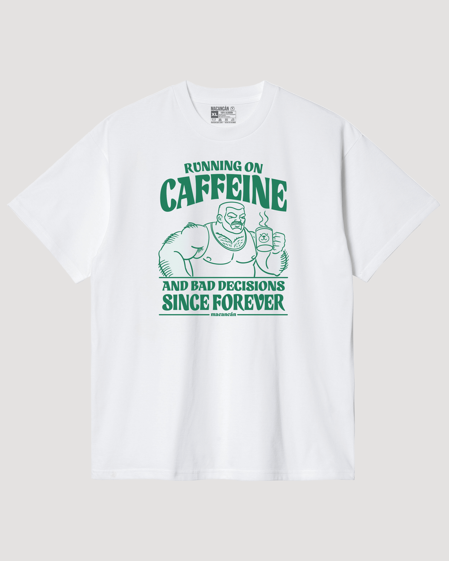 Camiseta Running on Caffeine and Bad Decisions Since Forever